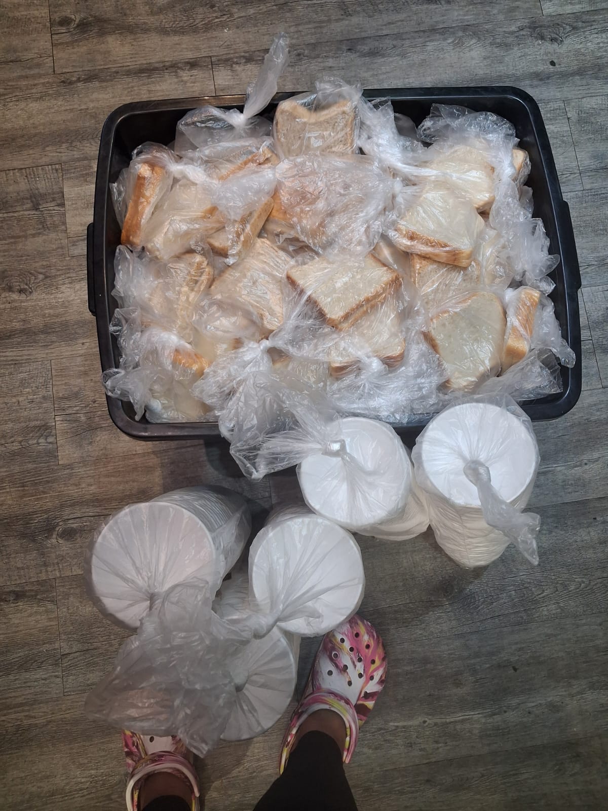 Warm Meals and Bread Distribution